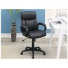 TiramisuBest Extra Padded Black Fabric Office Chair, Adjustable Height, 5 Wheels - 3 of 4