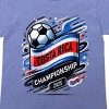 Team Gear Vintage Costa Rica, Concacaf Fold Cup, Graphics, 2025, Soccer Game, Ball, Sports, Country Flag, on Periwinkle Adult T-Shirt - 2 of 4
