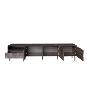 ChicFurnit TV Stands and Consoles Entertainment Center with Storage Cabinets and Open Shelf Media Console for Living Room, Brown, 78.7"*15.6"*17.7" - 1 of 4