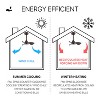 OVAL AIR Albini 22" Contemporary Minimalist 6-Speed Metal Mobile-App/Remote-Controlled Dimmable Smart Integrated LED Ceiling Fan - 3 of 4