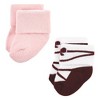 Hudson Baby Infant Girls Cotton Rich Newborn and Terry Socks, Ballet 12-Pack - 4 of 4