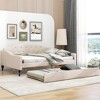 Whisen Full Size Upholstered Tufted Daybed with Twin Size Trundle - 2 of 4