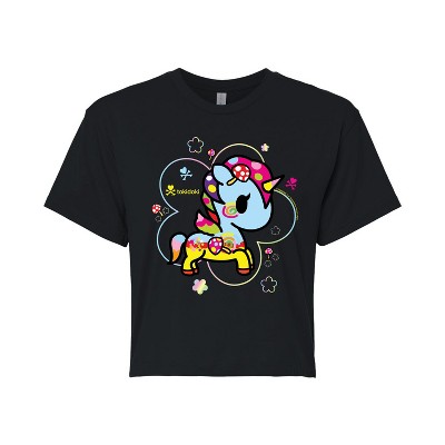 Women's - Tokidoki - Kinoko Mushroom Unicorno Series 5 Cropped Graphic T-Shirt