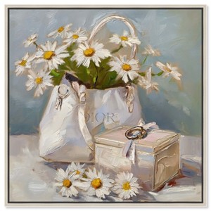 Art Remedy Purse and Daisies II Chic Farmhouse Wall Art Framed - 1 of 4
