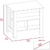NicBex Kitchen Island Cart with 3 Open Shelves,Kitchen Island with Storage and Large Work Top,Modern Kitchen Cart,Island Table for Kitchen - 3 of 4