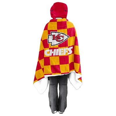 Nfl Kansas City Chiefs Youth Bloncho Faux Shearling Wearable Blanket Target