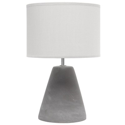 Pinnacle Concrete Table Lamp with Shade Gray - Simple Designs