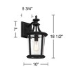 John Timberland Leto 18 1/2" High Modern Outdoor Wall Light Fixture Mount Porch House Exterior Outside Weatherproof Black Metal Clear Glass Shade - 4 of 4