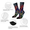 Hearts Women Printed Crew Socks Funny Funky Socks Soft Polyester Novelty Gifts for Artists Men - 4 of 4