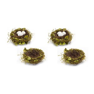 Melrose Natural Twig Bird Nest (Set of 4) - 1 of 4