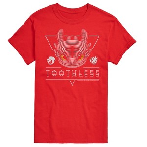 Men's - How to Train Your Dragon - Toothless Line Art Short Sleeve Graphic T-Shirt - 1 of 4