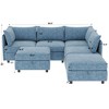 Gulches Modular Sectional Sofa Convertible Sofa Seat With Storage - 4 of 4