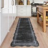 Modern Solid Scalloped Area Rug Machine Washable Rug  with Non-Slip Backing  Low Pile Stain Resistant Floor Cover for Living Room Bedroom Office - 2 of 4