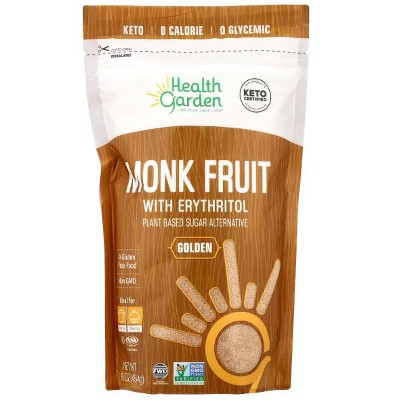 Health Garden, All Natural Monk Fruit Sweetener, Golden, 16 oz