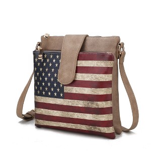 MKF Collection Josephine Vegan Leather Women’s FLAG Crossbody Bag by Mia K - 1 of 4