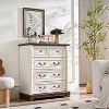 Farmhouse 5-Drawer Wooden Dresser Chest Rustic Storage Organizer for Bedroom Living Room Durable Furniture - 4 of 4