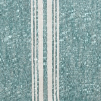 Turquoise Cotton Striped Fringe Table Runner