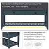 Lyngins Wooden Shoe Storage Bench, Entryway Bench with 2 Sliding Drawers & Gridded Rack, Ottoman Bench with Storage, Foot Stool with Cushion - 4 of 4