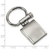Black Bow Jewelry Men's Stainless Steel Brushed and Polished Rectangular Key Chain - 2 of 3
