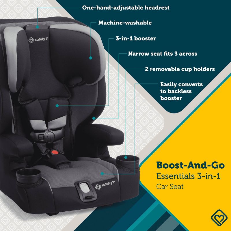 Safety 1st Boost-and-Go Essential 3-in-1 Booster Car Seat - Labrador, 4 of 21