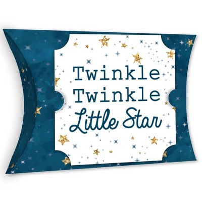 Big Dot of Happiness Twinkle Twinkle Little Star - Favor Gift Boxes - Baby Shower or Birthday Party Large Pillow Boxes - Set of 12