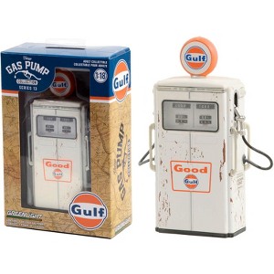 1954 Tokheim 350 Twin Gas Pump "Good Gulf - Gulf Oil" White (Weathered) "Vintage Gas Pumps" 1/18 Diecast Model by Greenlight - 1 of 3