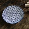 Slickblue Small Round Plate, Blue and White Design, Moorish or Basket Weave Pattern, 6.5" Diameter - 3 of 3