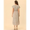 INSPIRE CHIC Women's Smocked Floral High Low Summer Maxi Dress - 4 of 4