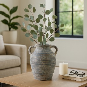 Charming Terracotta Vase with Handles - Elegant Home Decor for Living Room, Bedroom, Office and Room Display - 1 of 4