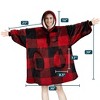 PAVILIA Wearable Blanket Hoodie Adults, Faux Shearling Cozy Oversized Hooded Sweatshirt, Warm Fleece Two Pockets - 4 of 4