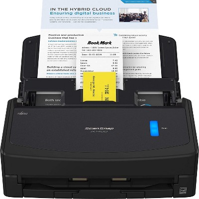 Fujitsu ScanSnap iX1400 Simple One-Touch Button Document Scanner for Mac or PC, Black (PA03820-B235)