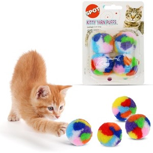 Spot Spotnips Yarn Puffballs Cat Toys 4 pack - 1 of 3