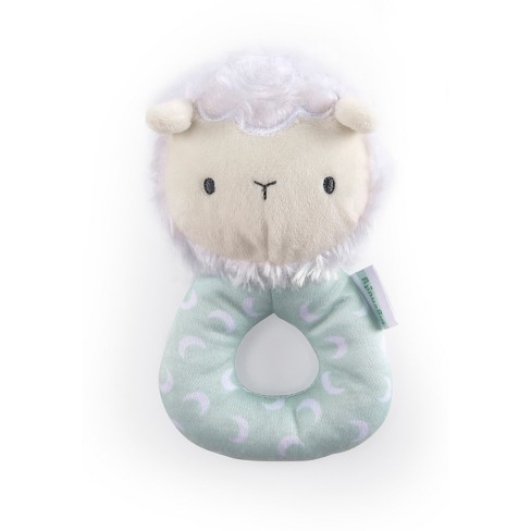 Japanese OP mini] Organic cotton baby hand rattle/doll sheep