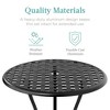 Best Choice Products 3-Piece Aluminum Patio Bistro Set w/ Umbrella Hole, 2 Chairs, Polyester Cushions - Black/Red - 2 of 4