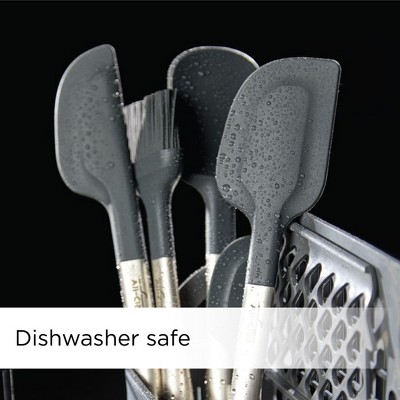 All-Clad 3-Piece Black Silicone and Stainless Steel Spatula Set