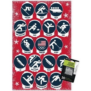 Trends International Team USA: 2026 Winter Olympics (Milan) - Pictograms Unframed Wall Poster Prints - 1 of 4