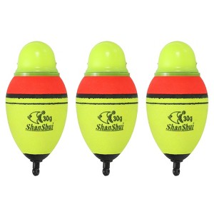 Unique Bargains EVA Green Red LED Lighted Fishing Slip Bobbers for Night Fishing 3 Pcs - 1 of 4