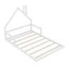 CAVINAS Full Size Wood Montessori Bed,Modern Floor Bed with House-Shaped Headboard and Handrails,Toddler Bed for Bedroom - 4 of 4
