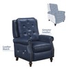 Arceso Modern Faux Leather Push Back Recliner Chair with Nailhead Trim & Plush Foam Padding - Manual Reclining Upholstered Chair for Living Room - 4 of 4
