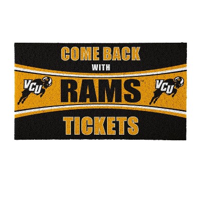 Evergreen Come Back with Tickets Virginia Commonwealth University 28" x 16" Woven PVC Indoor Outdoor Doormat