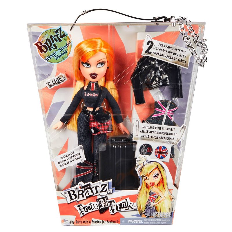 Bratz Pretty N Punk Cloe Fashion Doll with 2 Outfits and Suitcase, 1 of 9