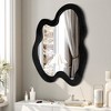 Beautyolove 28 in. W x 36 in. H Irregular Black Flannelette Framed Wall Mirror Asymmetrical Decorative Wall Mirror - 4 of 4