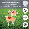 Big Dot of Happiness Llama Christmas Santa Sleigh - Yard Sign and Outdoor Lawn Decorations - FA La Llama Holiday Party Yard Signs - Set of 8 - 3 of 4