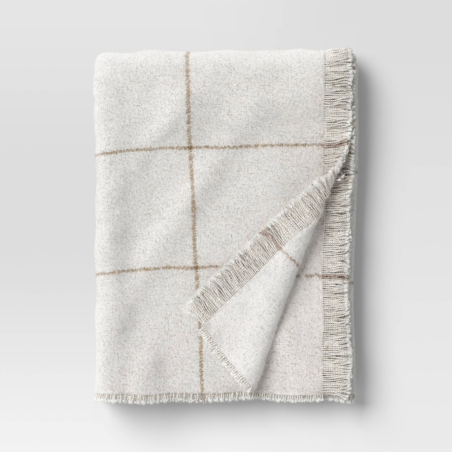 Windowpane Boucle Throw Blanket Cream/Neutral - Threshold™