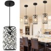 POWLIG 1 - Light Modern Luxury Round Black Crystal Pendant Light - 2 of 4