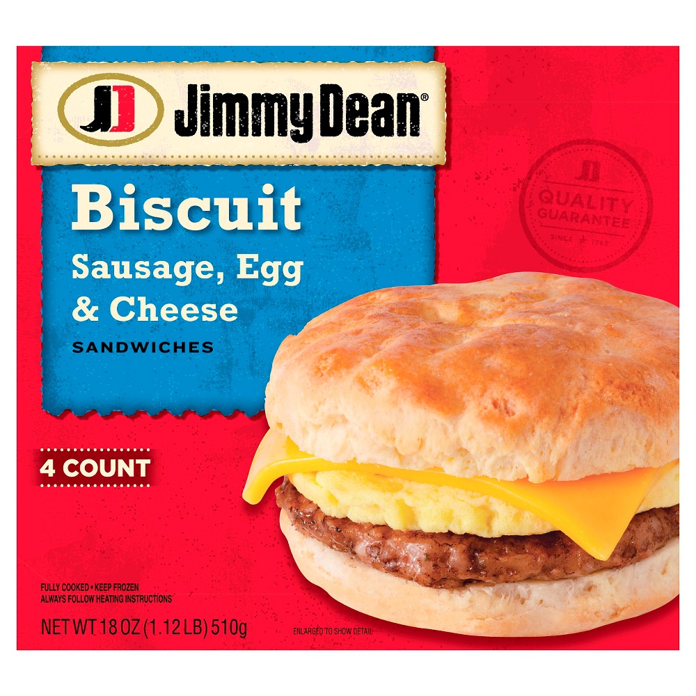 UPC 077900502095 product image for Jimmy Dean Sausage Egg & Cheese Frozen Biscuit Sandwiches - 4ct | upcitemdb.com