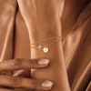 Turandoss 18K Gold Initial Bracelets for Women Girls - Dainty Layered Letter Charm Bracelet, Zircon Link Bracelet, Christmas Gifts for Women Girls - 3 of 4
