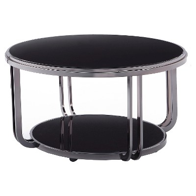 black glass coffee table