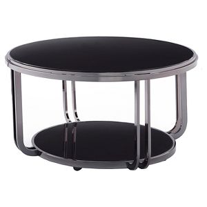 Concord Black Glass Top Round Coffee Table Black Inspire Q Target
