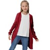 Clearlove Girls' Long Sleeve Chunky Knit Cardigan Front Open Thick Oversized Cozy Sweater Jacket - 3 of 4